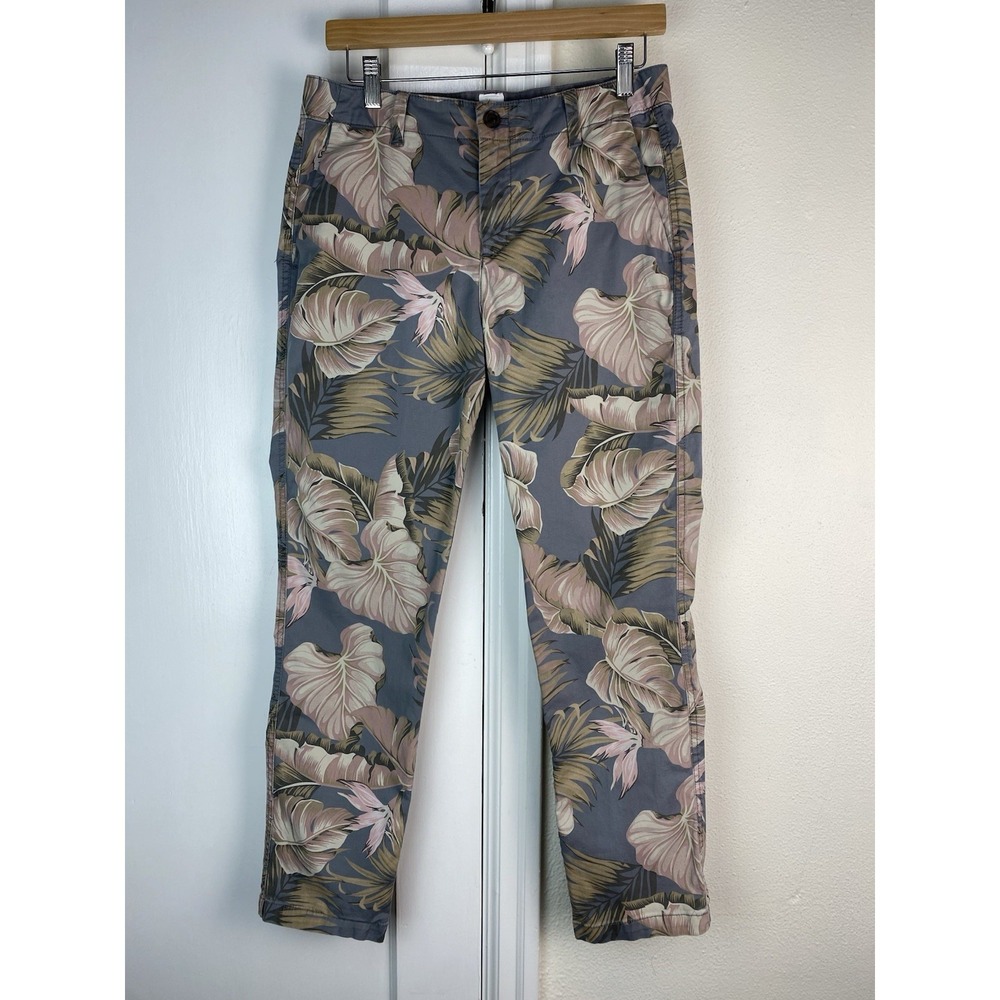 Gap Women's 6 Gray Tropical Floral Girlfriend Chino Pants